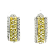 Vibrant Yellow Gemstone Hoops