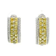 Vibrant Yellow Gemstone Hoops