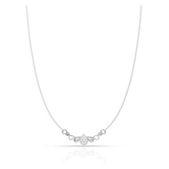 Silver Crystal Studded Pendant