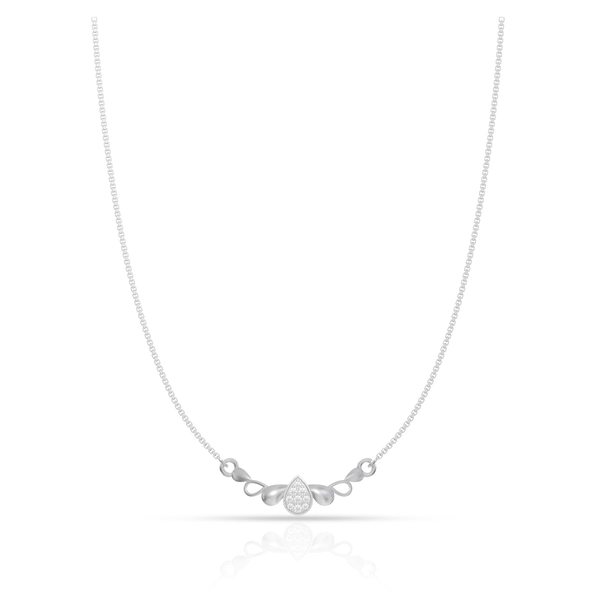 Silver Crystal Studded Pendant