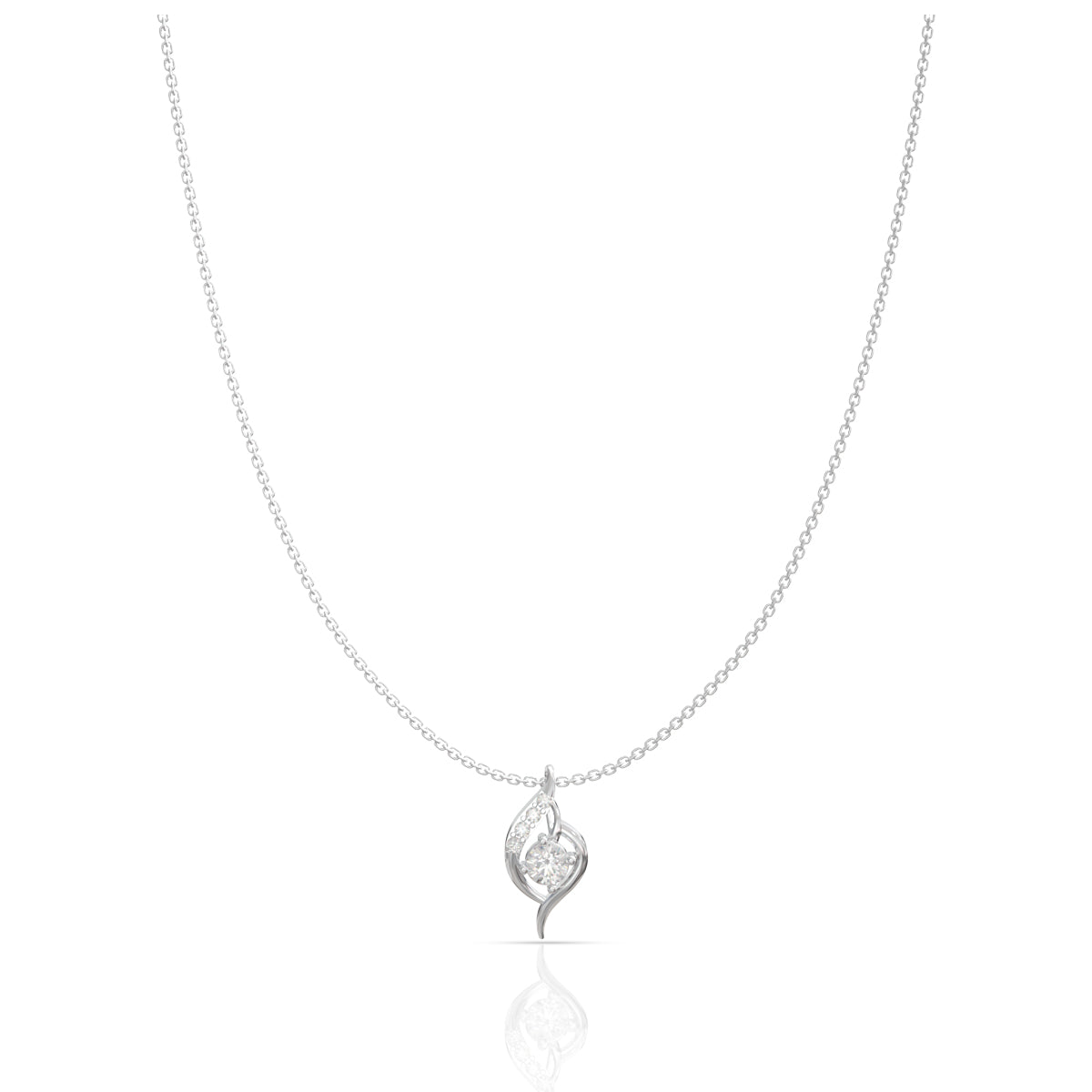 Elegant Crystal Teardrop Chain Pendant
