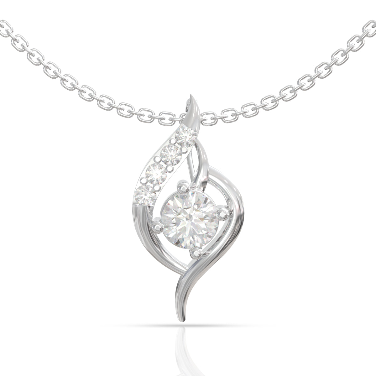 Elegant Crystal Teardrop Chain Pendant