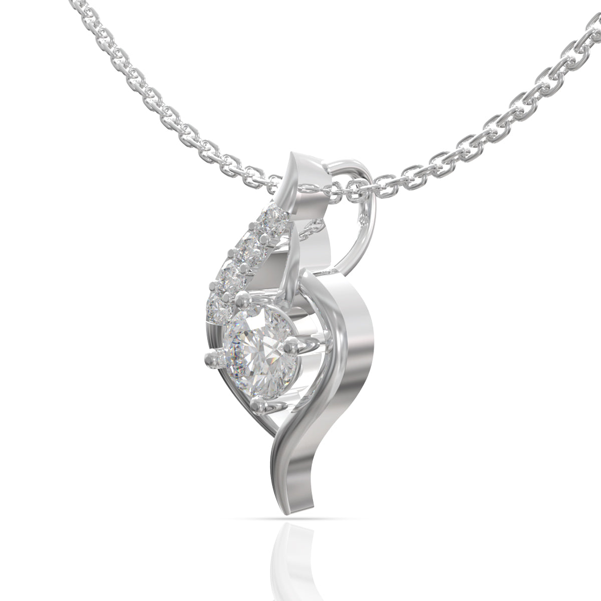 Elegant Crystal Teardrop Chain Pendant