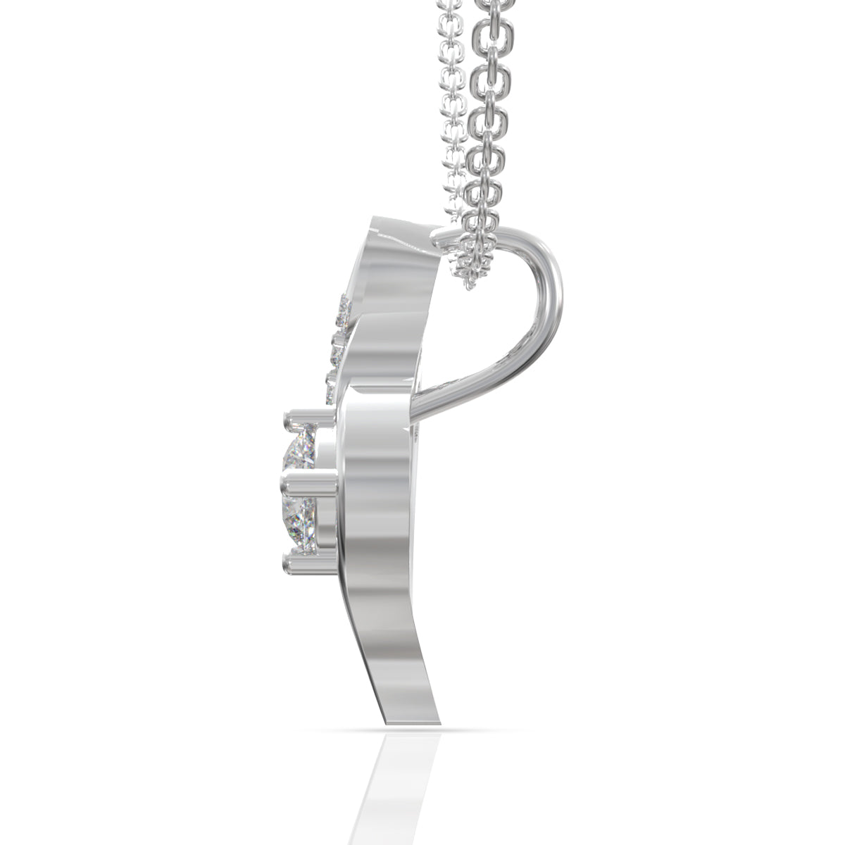 Elegant Crystal Teardrop Chain Pendant