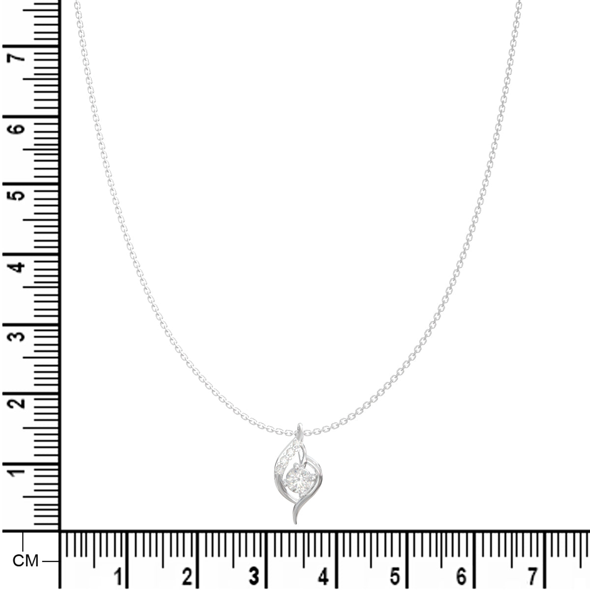 Elegant Crystal Teardrop Chain Pendant