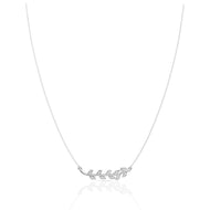 Silver Leaf Pendant with Chain