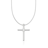Men's Sleek Silver Cross Locket