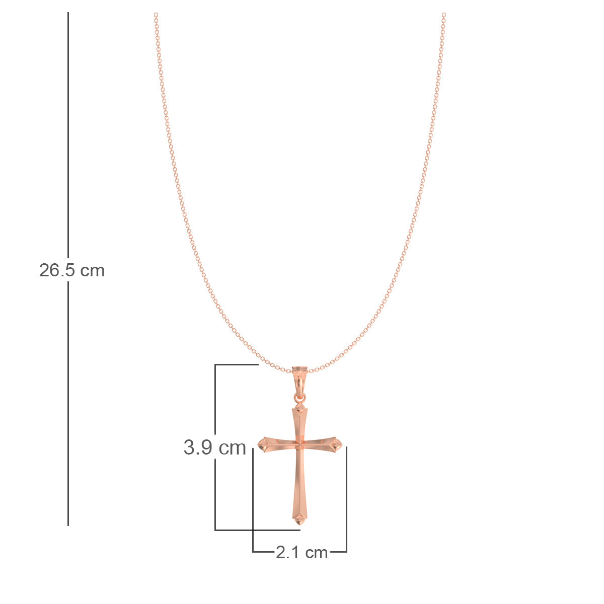 Pure Elegance Sterling Silver Holy Cross Rose Pendant