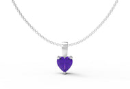 Violet Glow 925 Silver Amethyst Locket