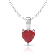 Elegant Red Heart 925 Sterling Silver Locket