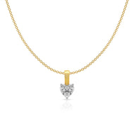 Elegant Heart-Shaped Diamond Pendant