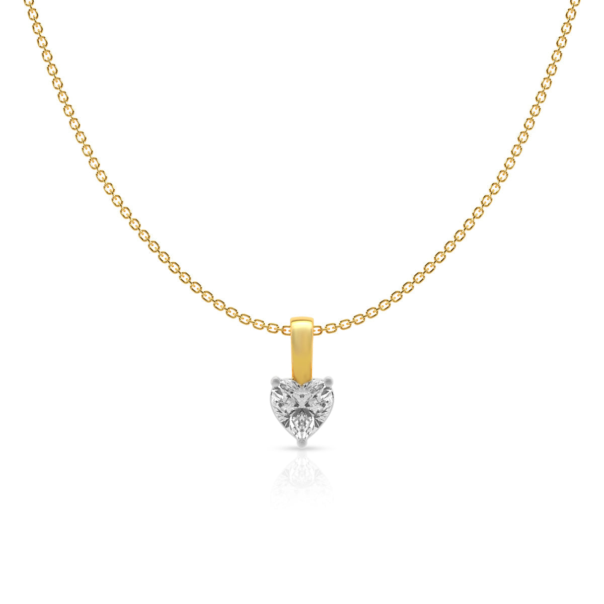 Elegant Heart-Shaped Diamond Pendant