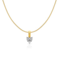 Elegant Heart-Shaped Diamond Pendant