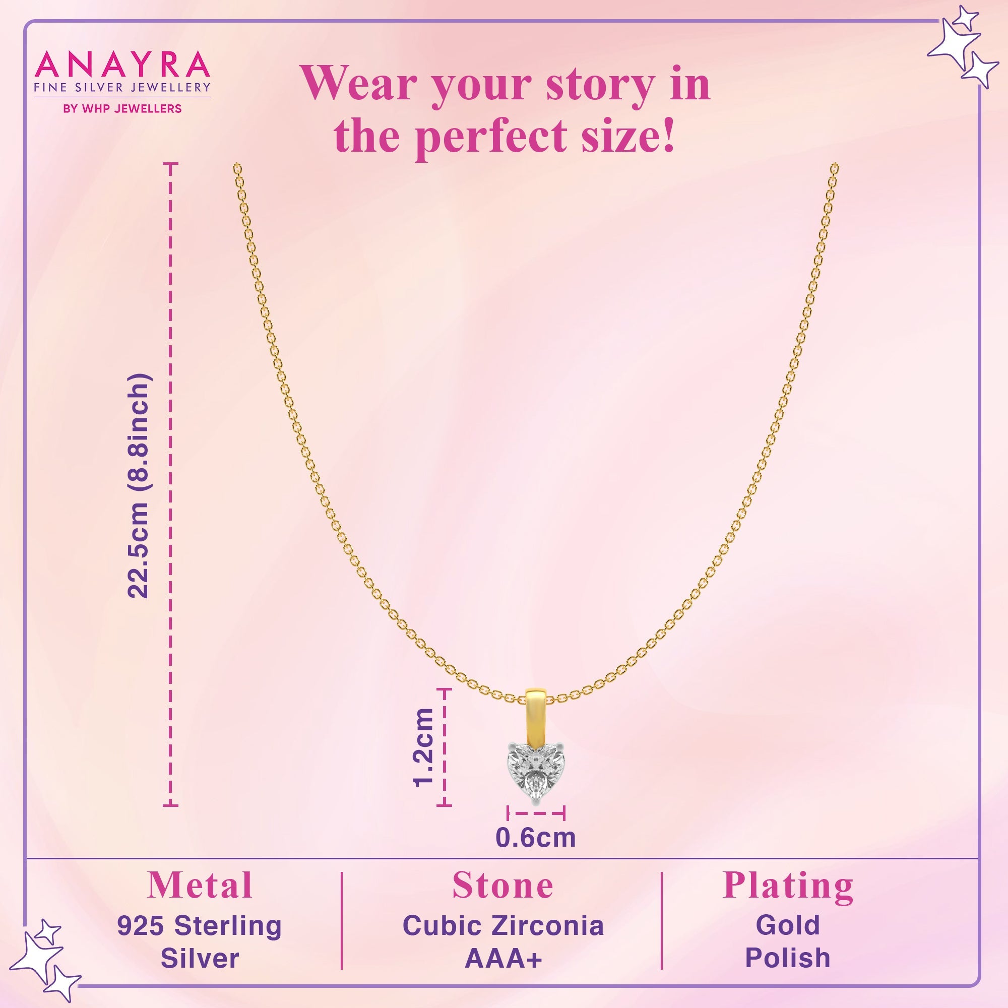 Elegant Heart-Shaped Diamond Pendant