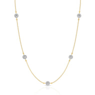 Modern Sparkle Bezel Necklace