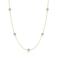 Modern Sparkle Bezel Necklace