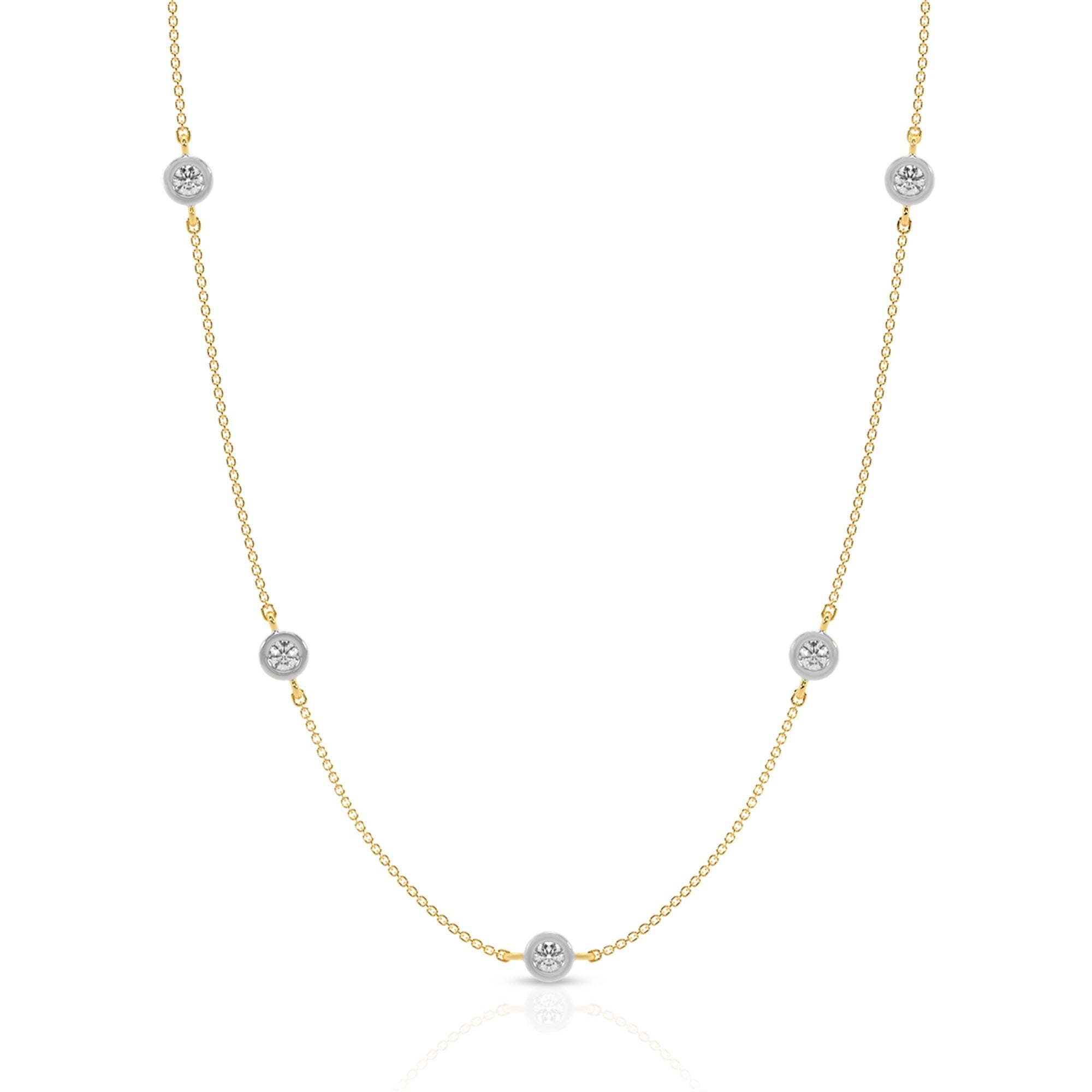 Modern Sparkle Bezel Necklace