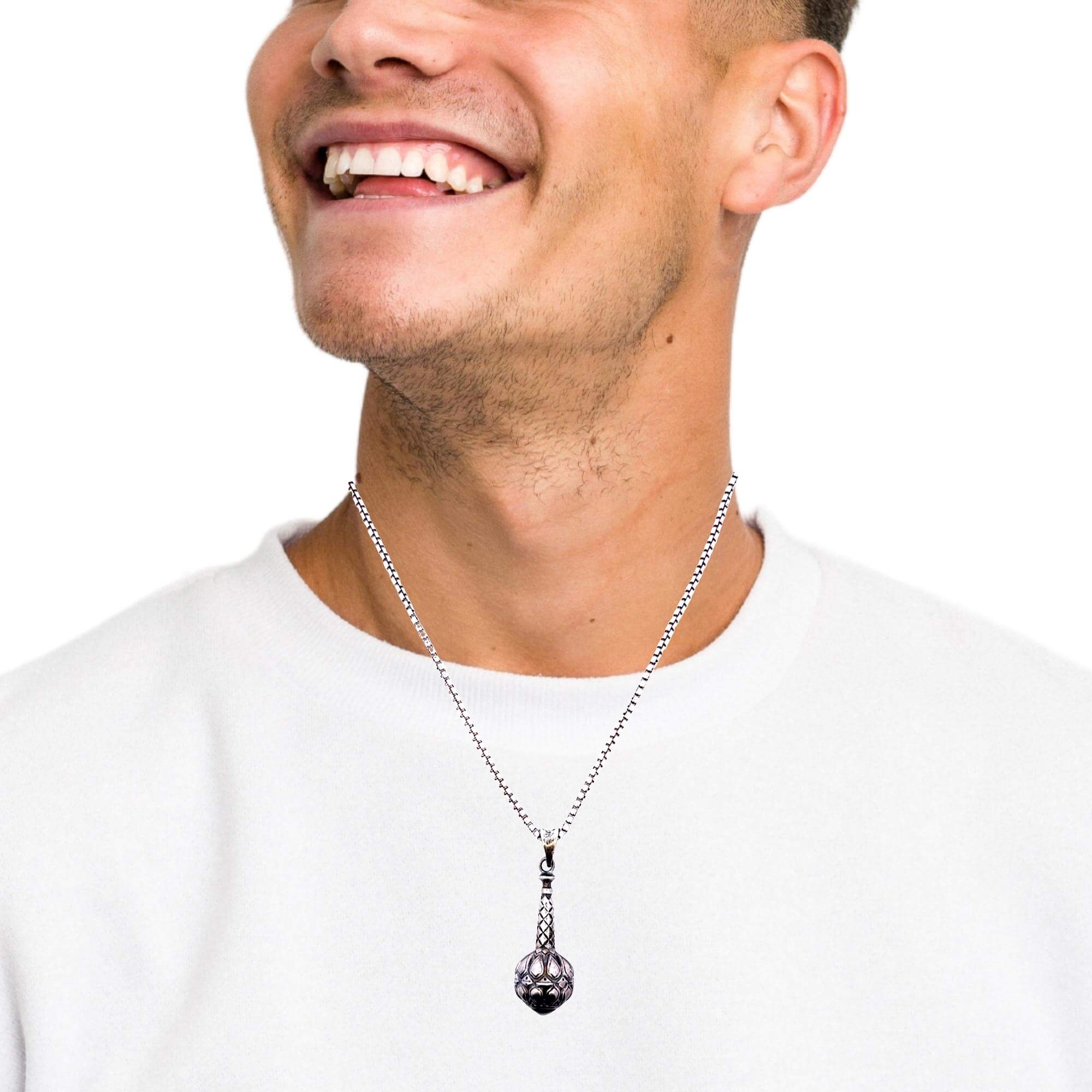 Sturdy Style Silver Locket for Men