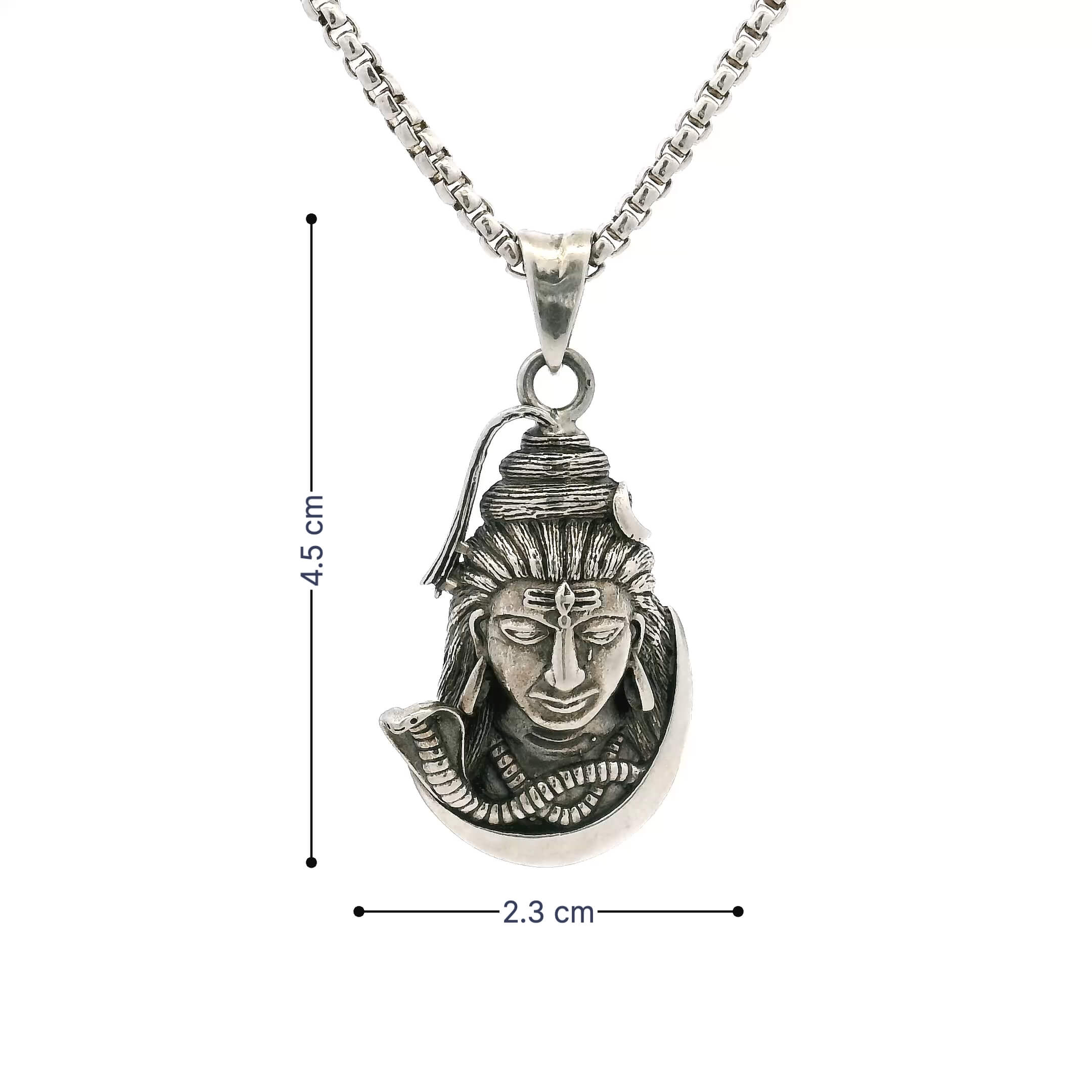 Celestial Harmony Silver Shiva Locket for Men
