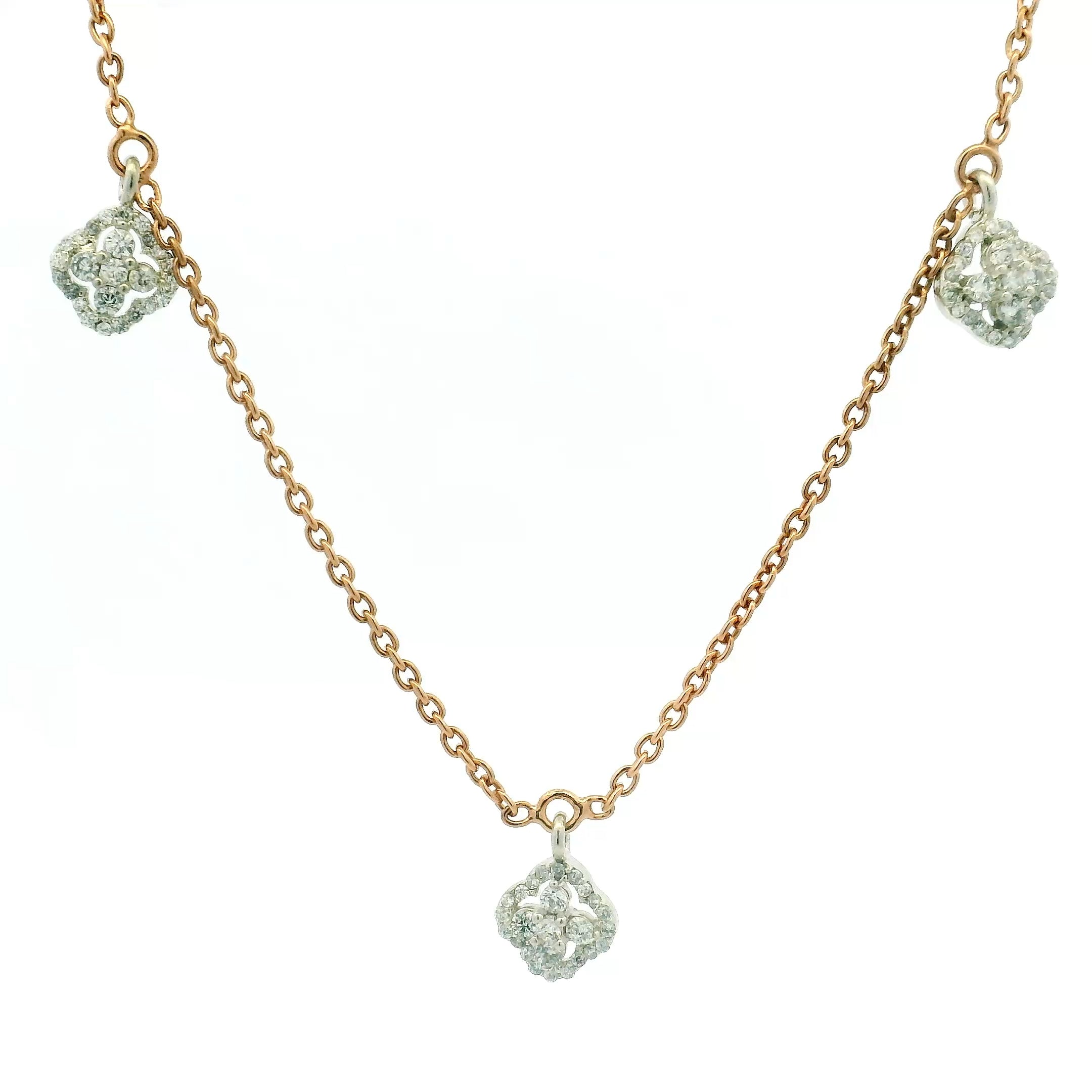 Sparkling Crystal Floral Pendant