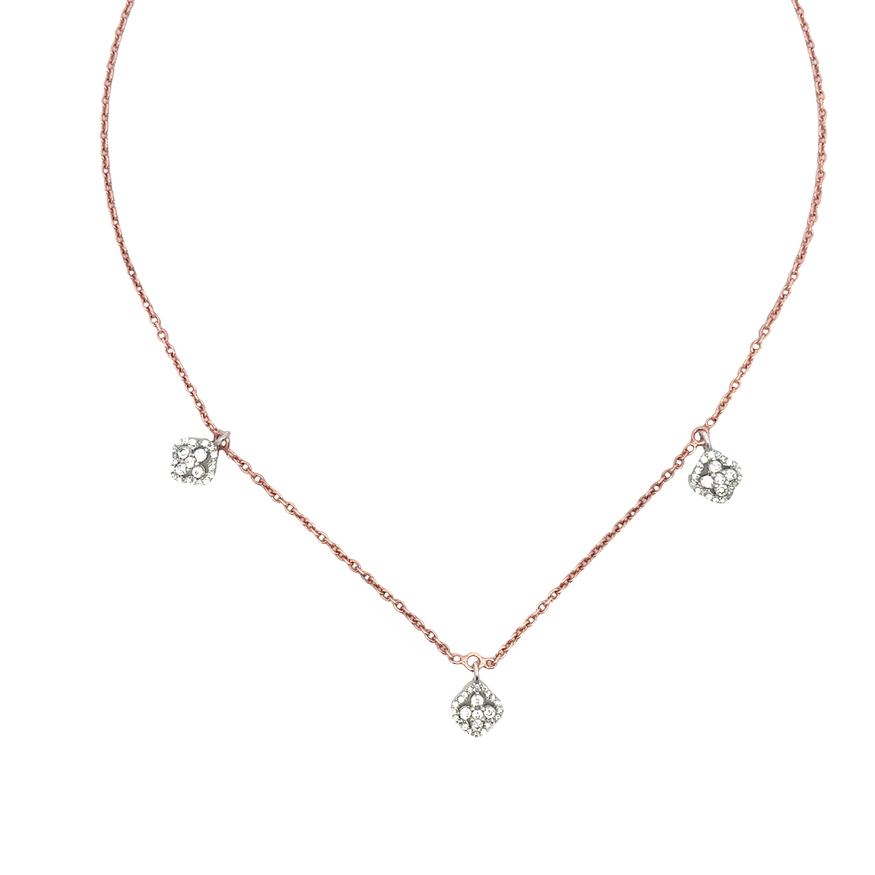 Sparkling Crystal Floral Pendant