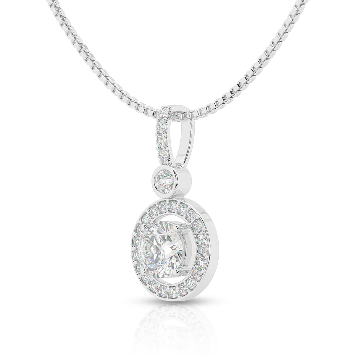 Eternal Sparkle Halo Pendant