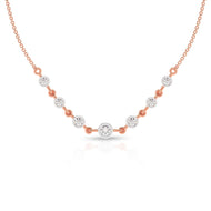 Elegant Multi Stone Rose Pendant