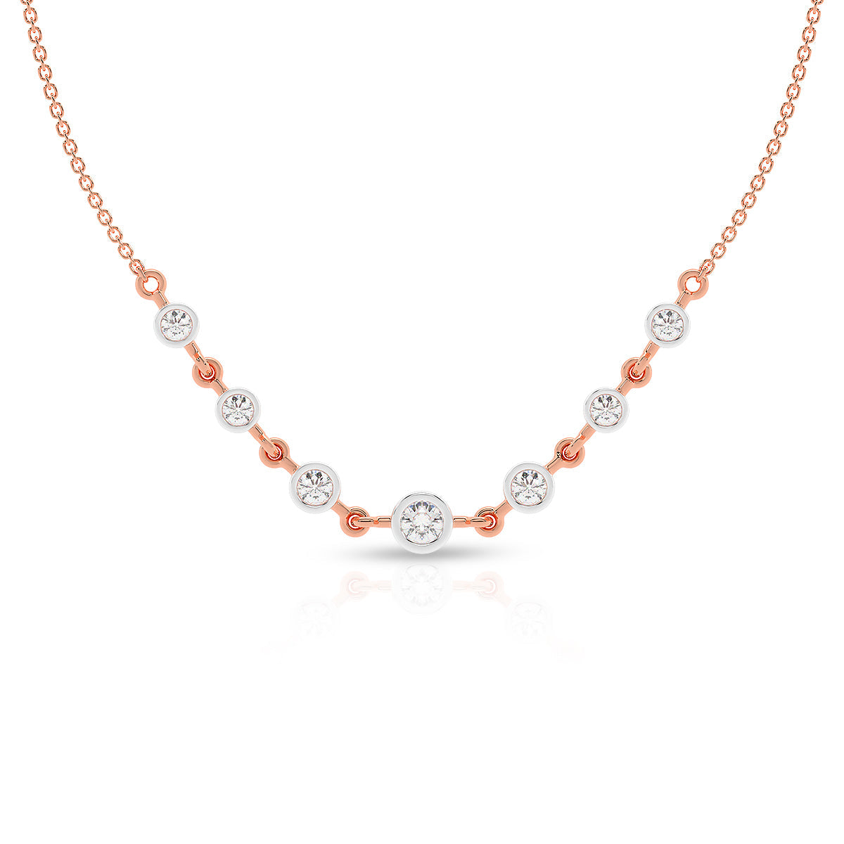 Elegant Multi Stone Rose Pendant