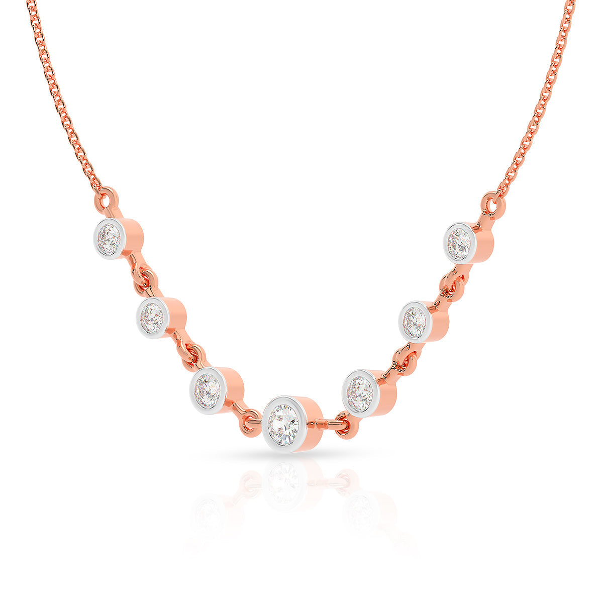 Elegant Multi Stone Rose Pendant