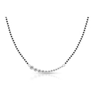 Radiant Curve Silver Mangalsutra