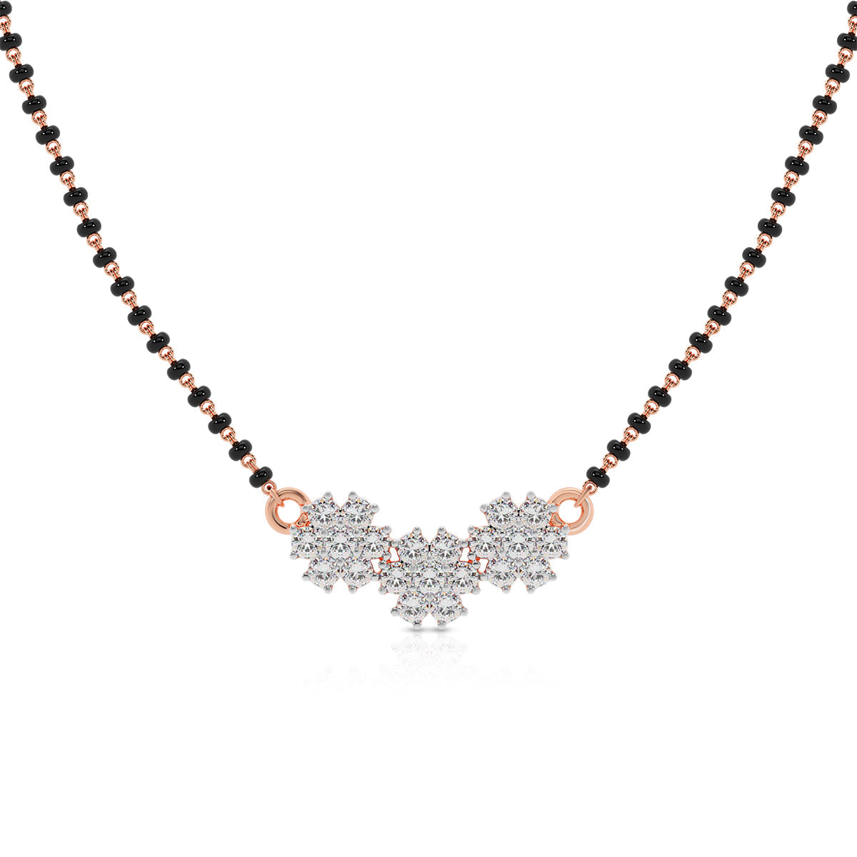Floral Cluster Diamond Mangalsutra