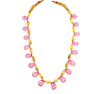 Pink Blossom Meenakari Necklace