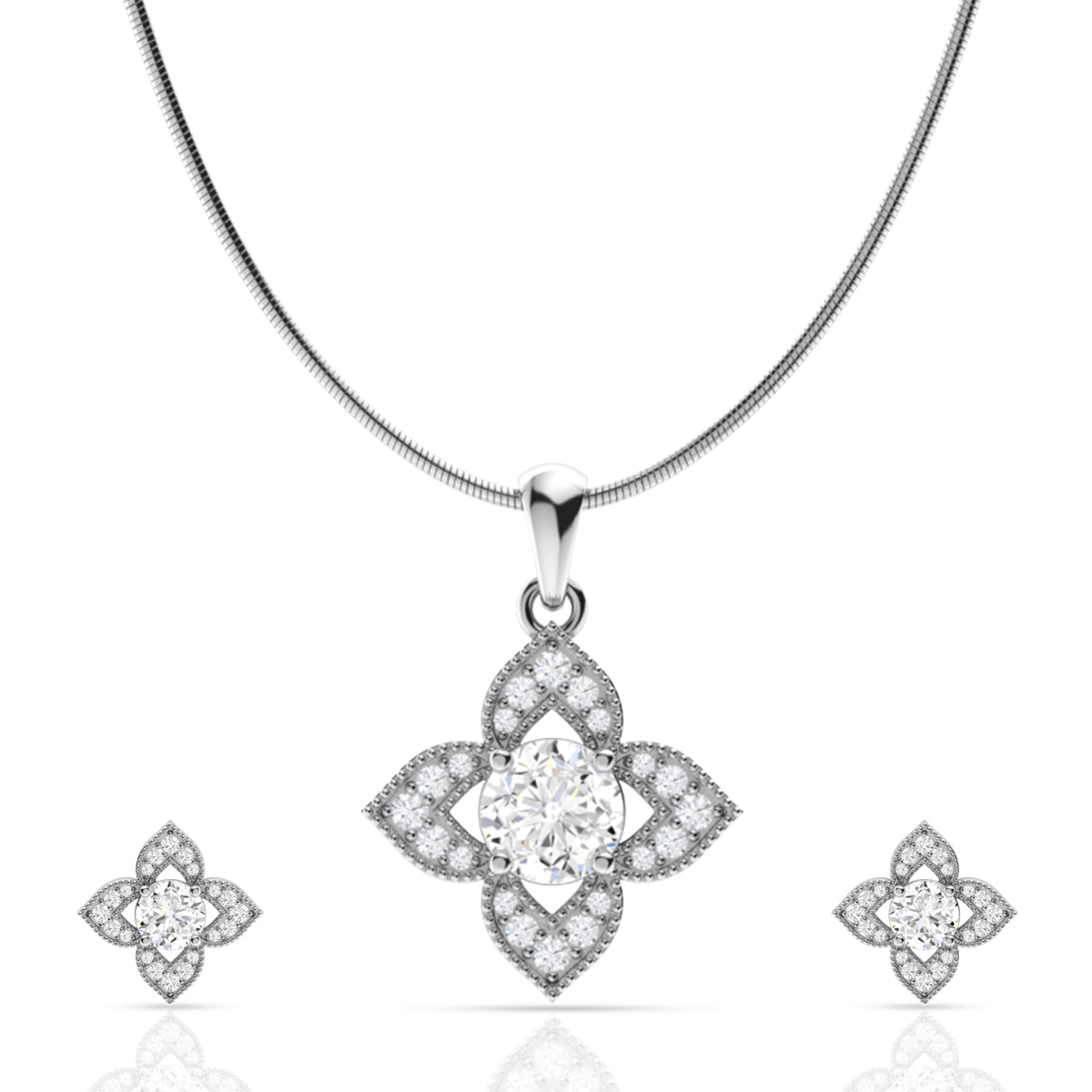 Silver Reverie Pendant Set