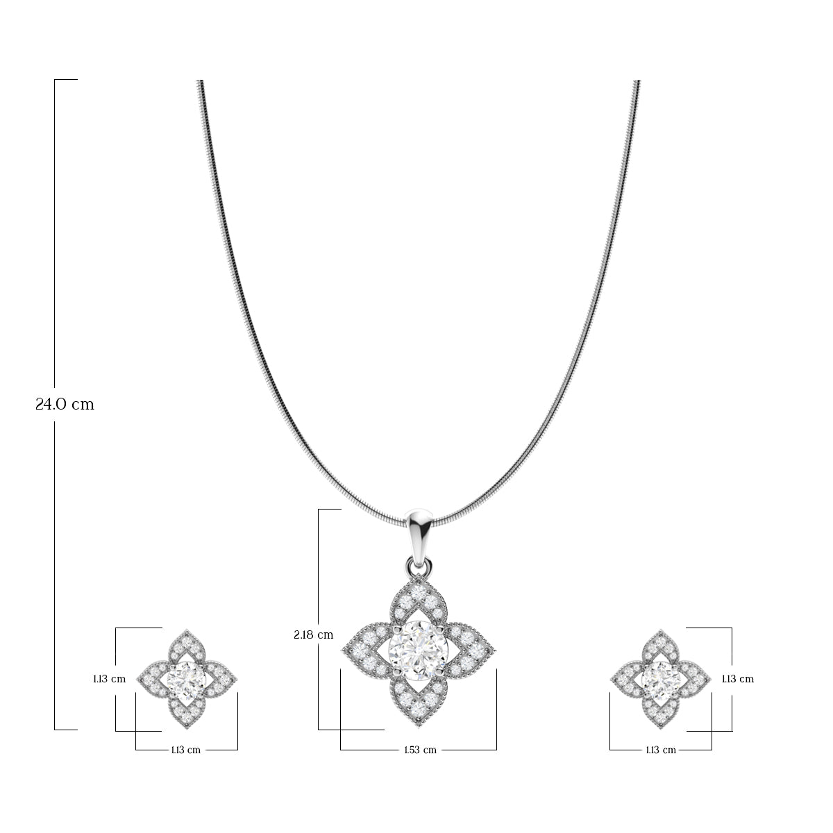 Silver Reverie Pendant Set