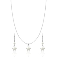 Classic White Pearl Silver Pendant