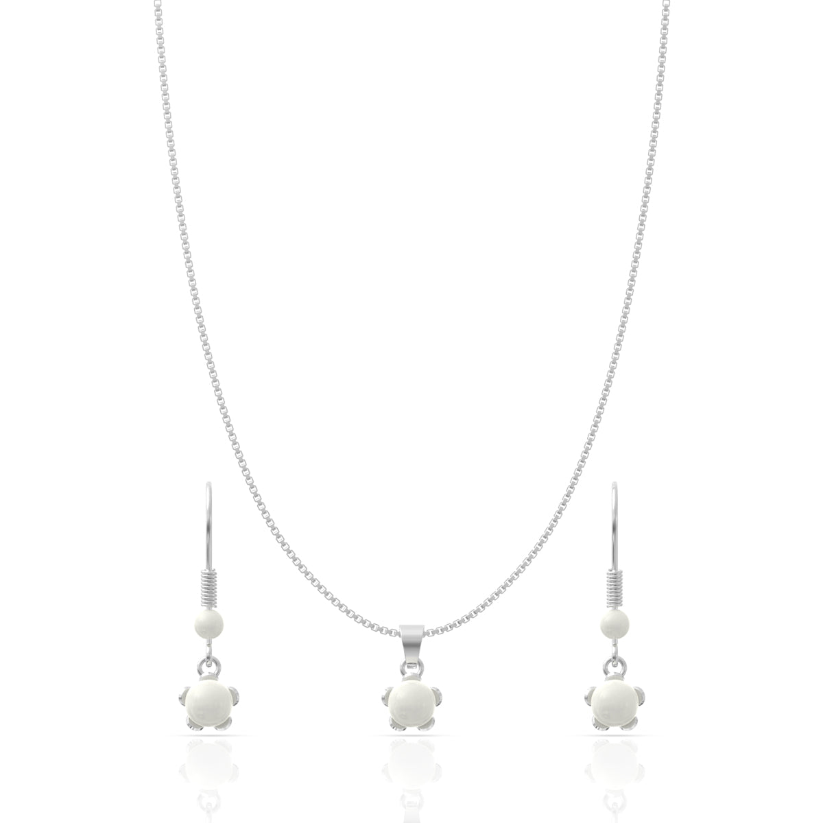 Classic White Pearl Silver Pendant