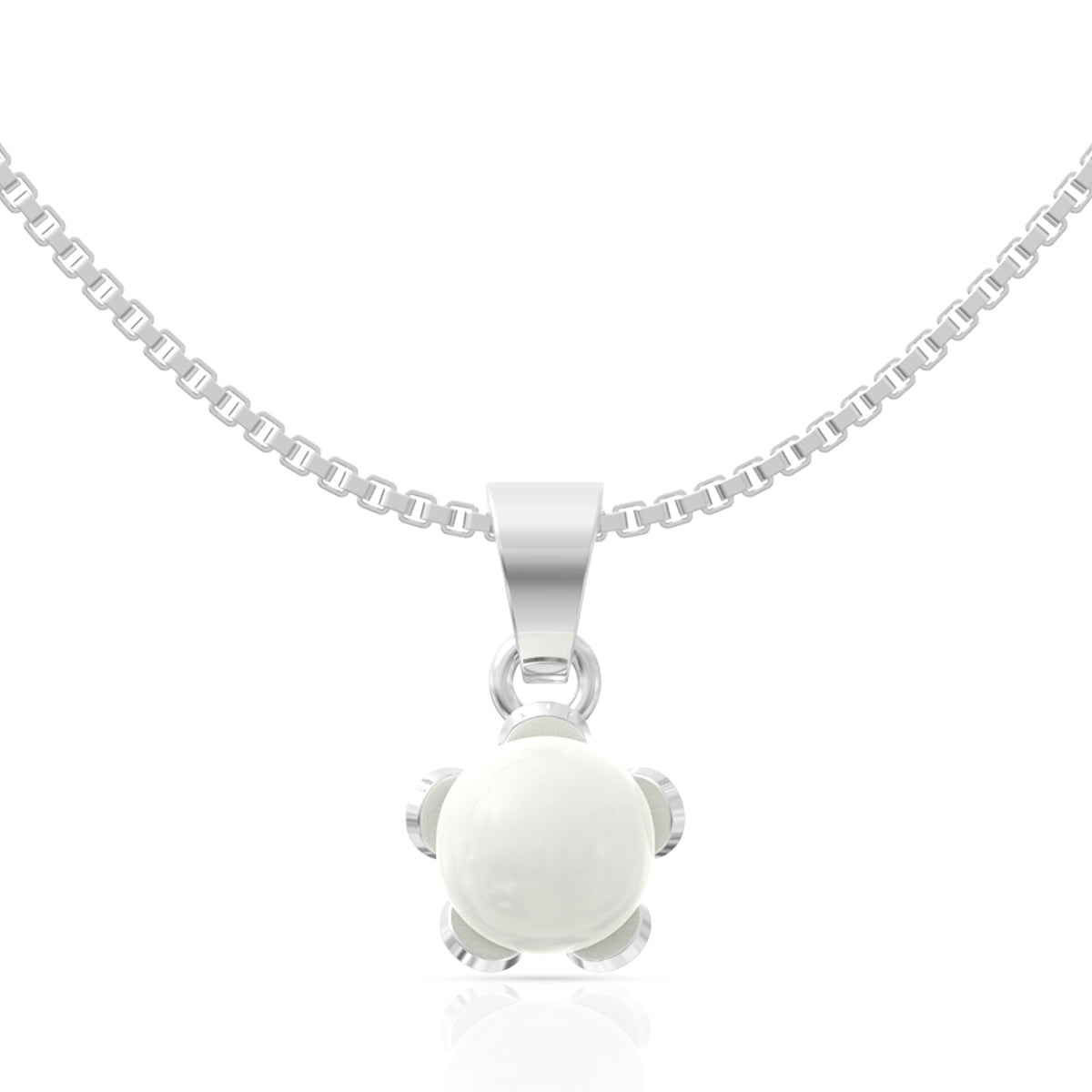 Classic White Pearl Silver Pendant