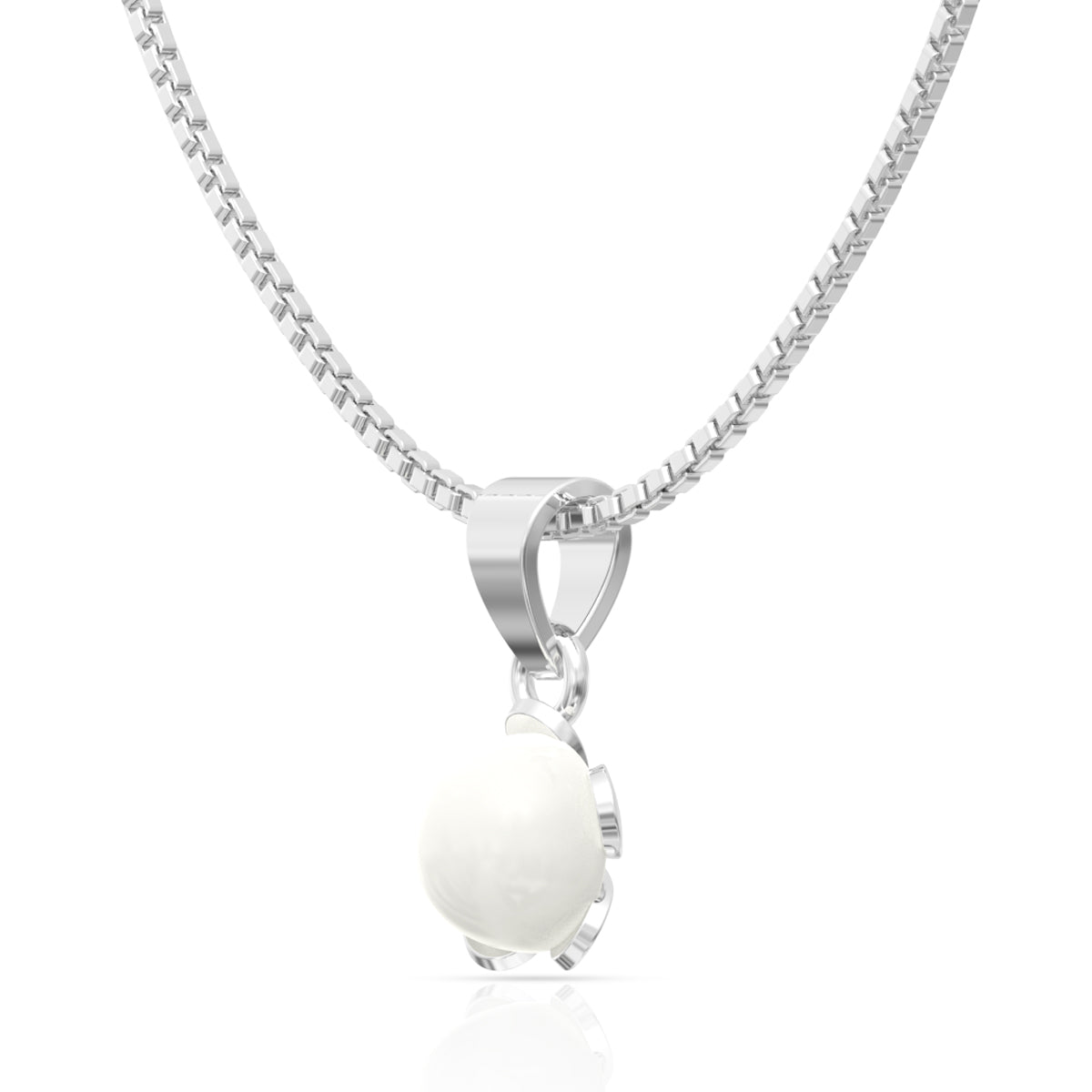 Classic White Pearl Silver Pendant