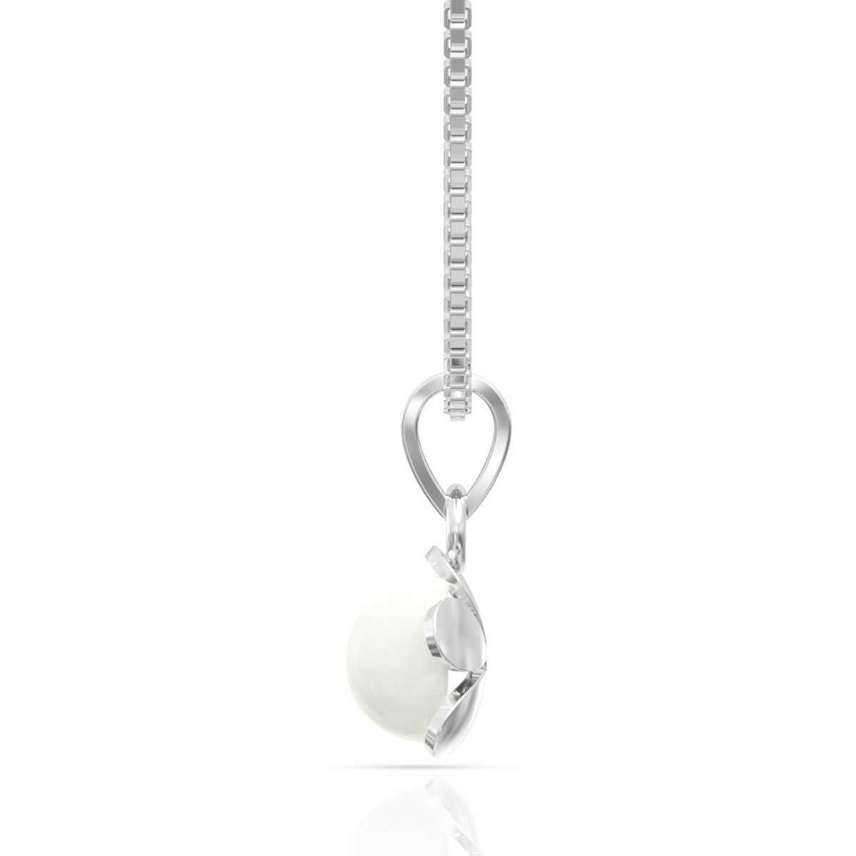 Classic White Pearl Silver Pendant