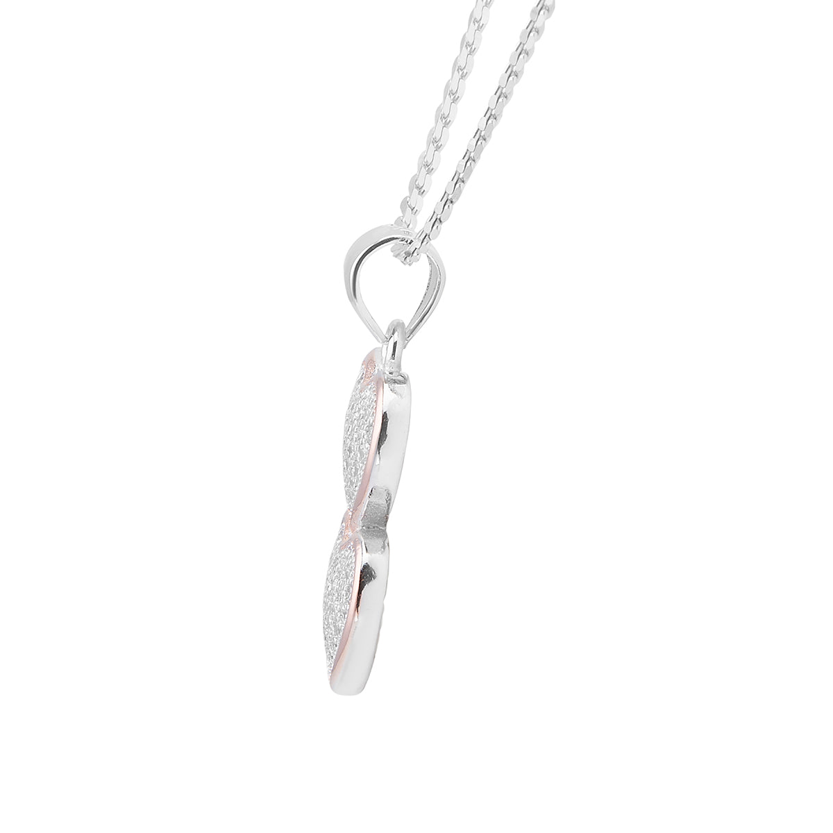 Charming Double Heart Pendant Set with Link Chain