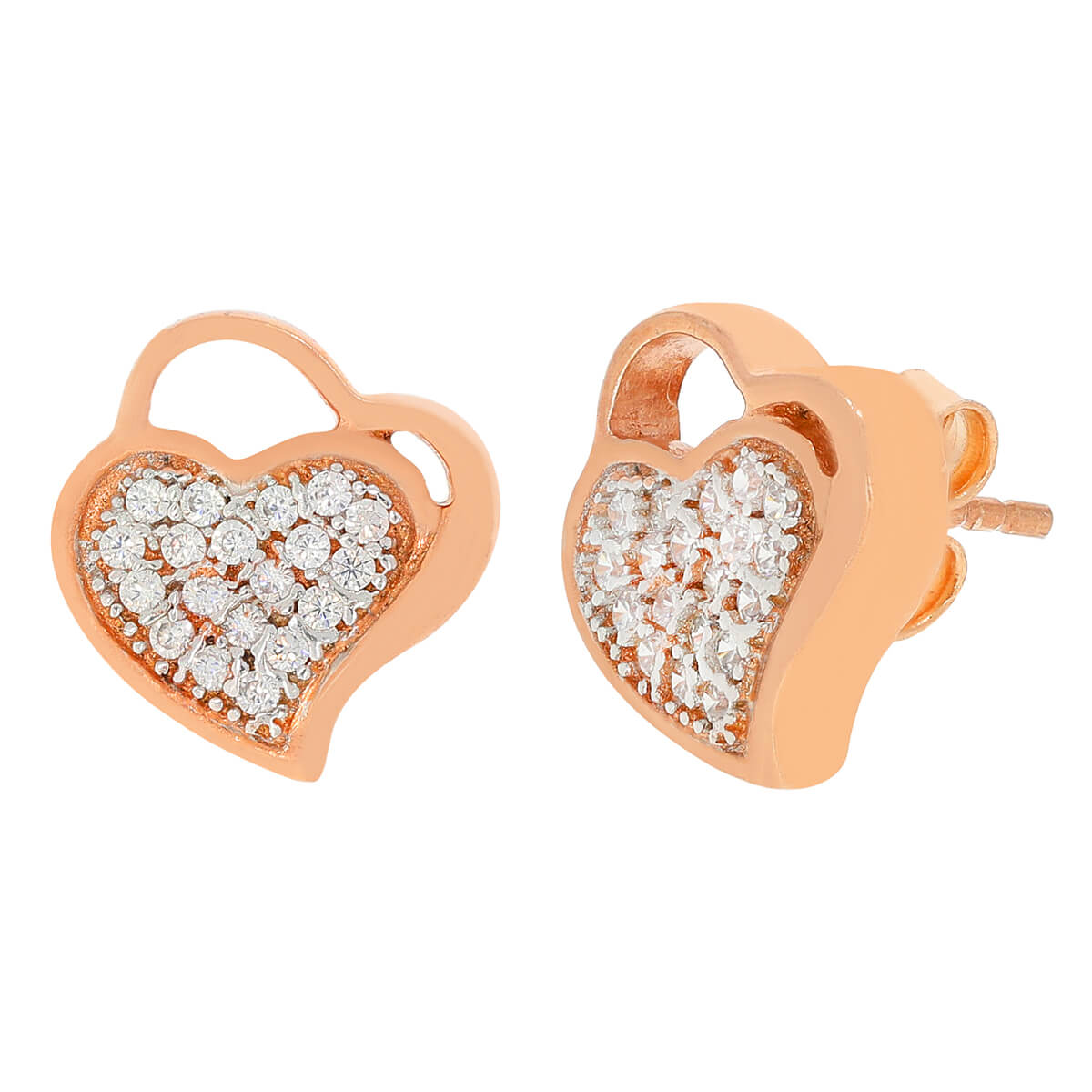 925 Sterling silver interlocked Heart Pendant Set