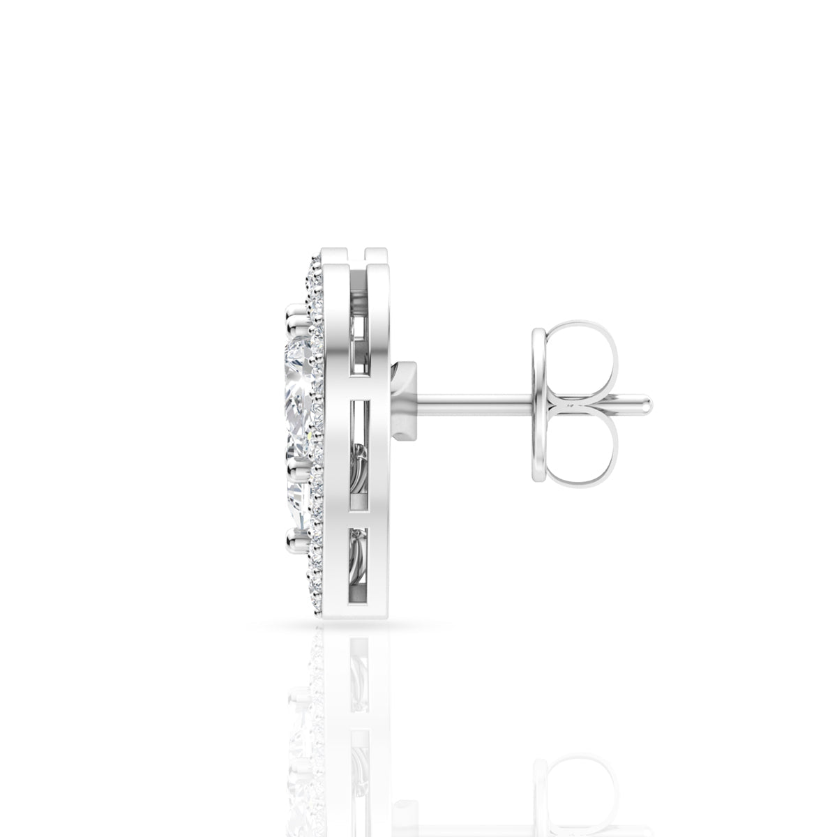 Embellished Diamond Heart Pendant Set In Silver