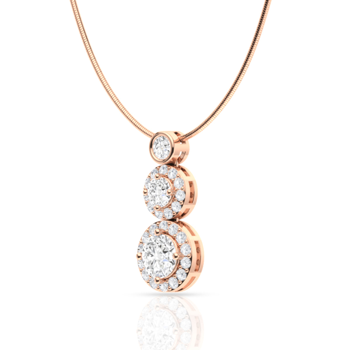 Silver Diamond Pendant With Earrings