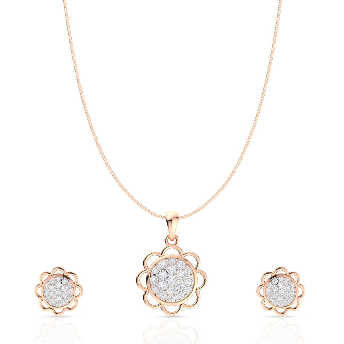 Shining Sphere Silver Pendant Set