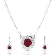 Crystal Red Pendant Set