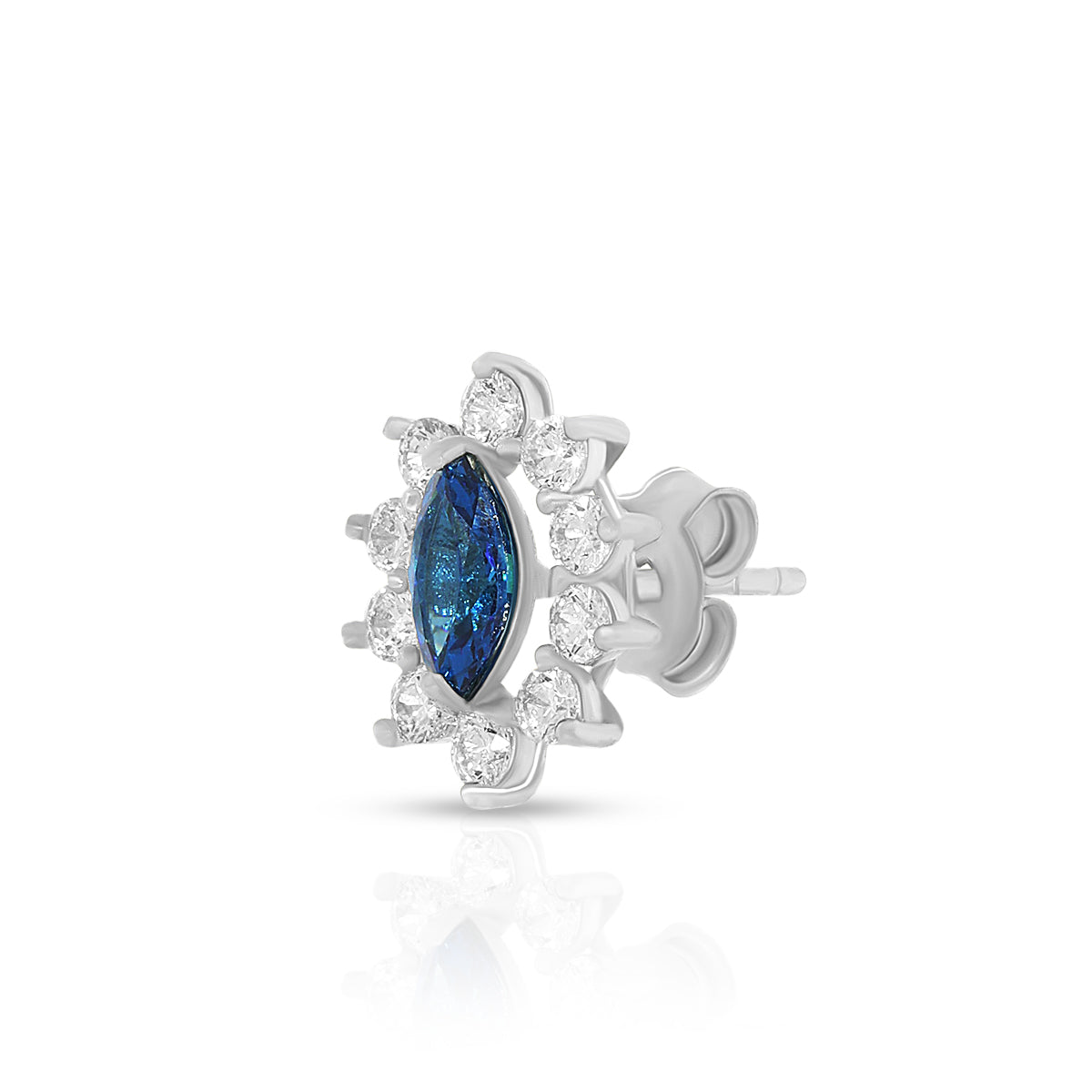 Timeless Marquise Blue Stone Pendant Set