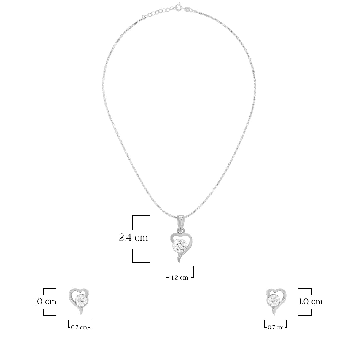Timeless Heart Design Pendant Set