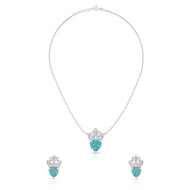 Royal Crown Heart Pendant Set