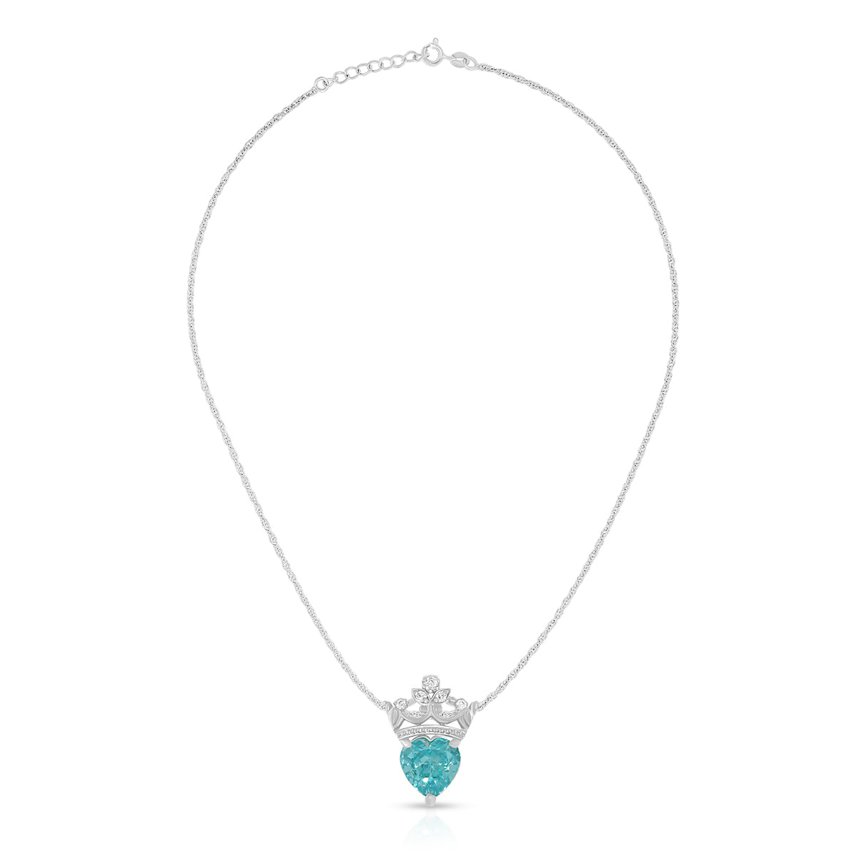 Royal Crown Heart Pendant Set