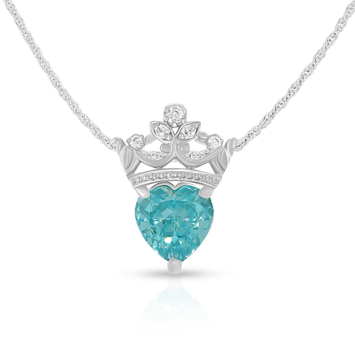Royal Crown Heart Pendant Set